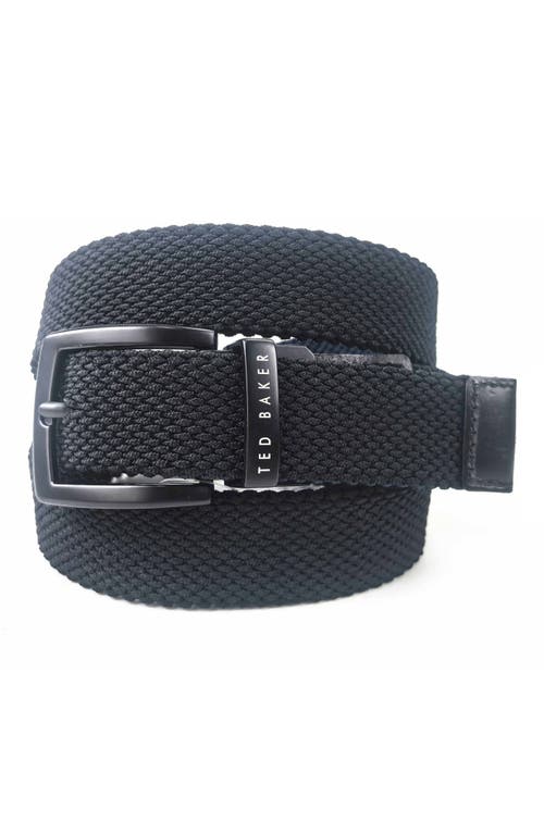 Ted Baker London Reversible Web Stretch Belt In Blue