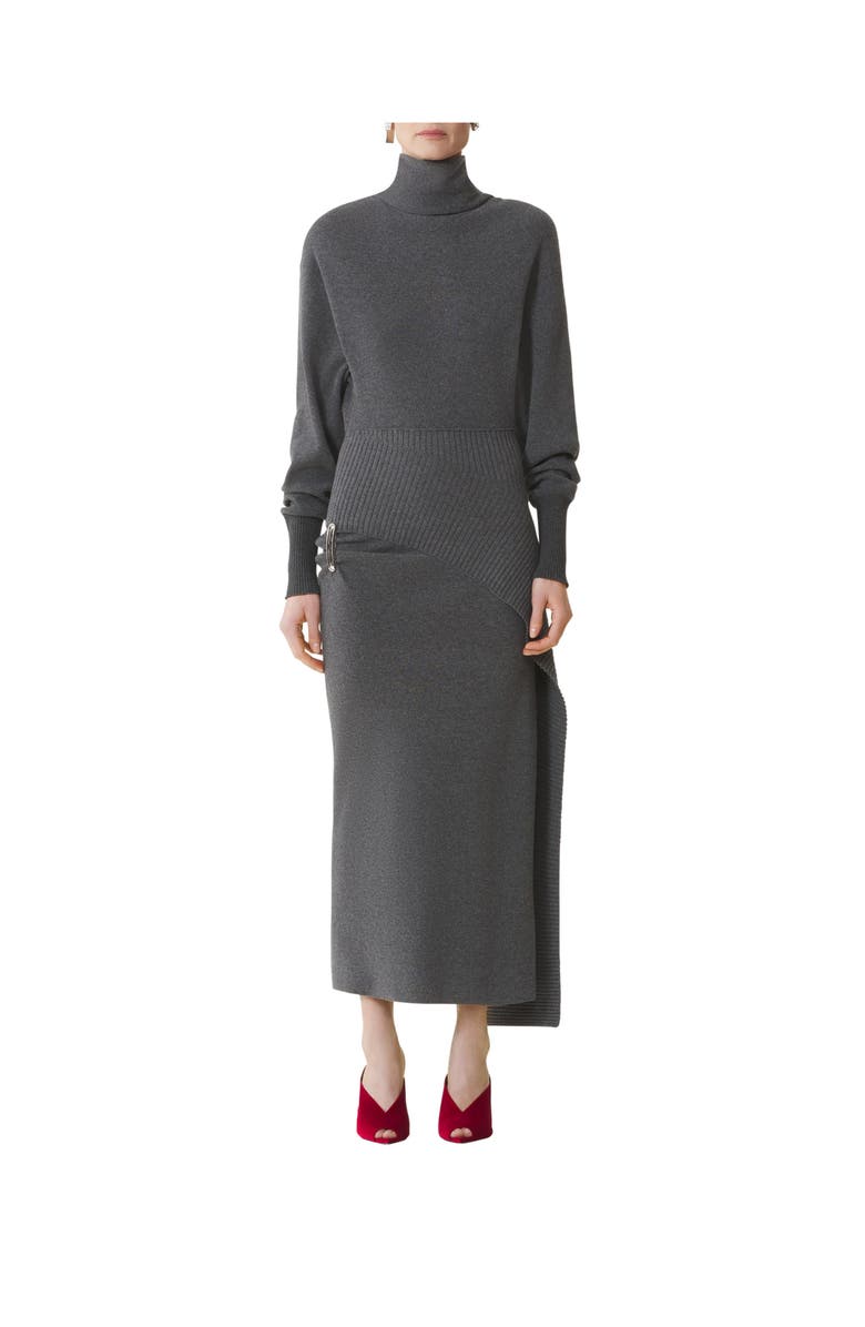 Lanvin Wool And Cashmere Midi Dress, Alternate, color, Dove