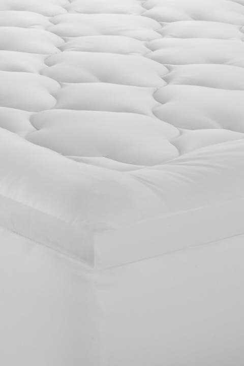 2" Loft 100% Cotton Plush Gel Fiber Filled Queen Mattress Topper - 60"x80"