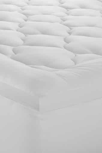 ELLA JAYNE HOME 2" Loft 100% Cotton Plush Gel Fiber Filled Queen Mattress Topper - 60"x80"