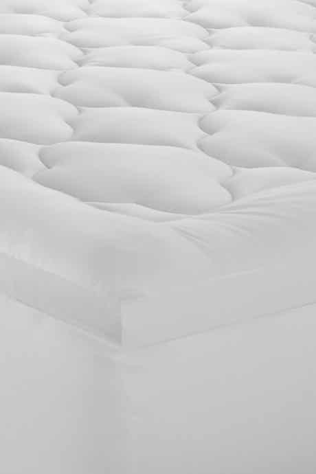 ELLA JAYNE HOME 2" Loft 100% Cotton Plush Gel Fiber Filled Queen Mattress Topper - 60"x80"