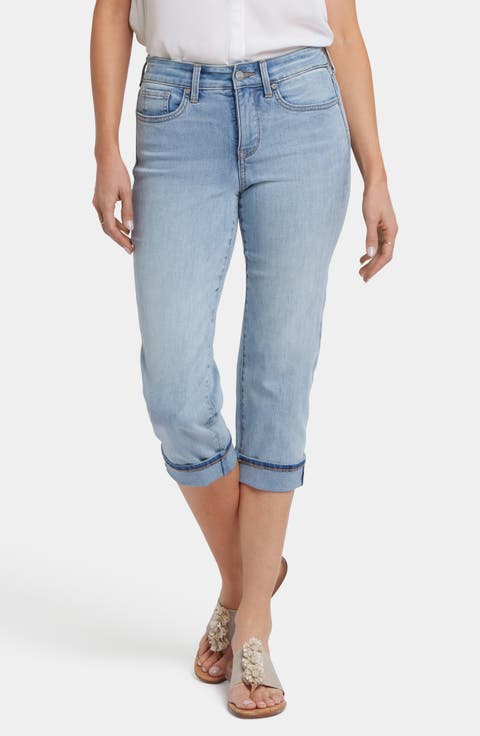 Marilyn Roll Cuff Crop Capri Jeans (Regular & Petite)