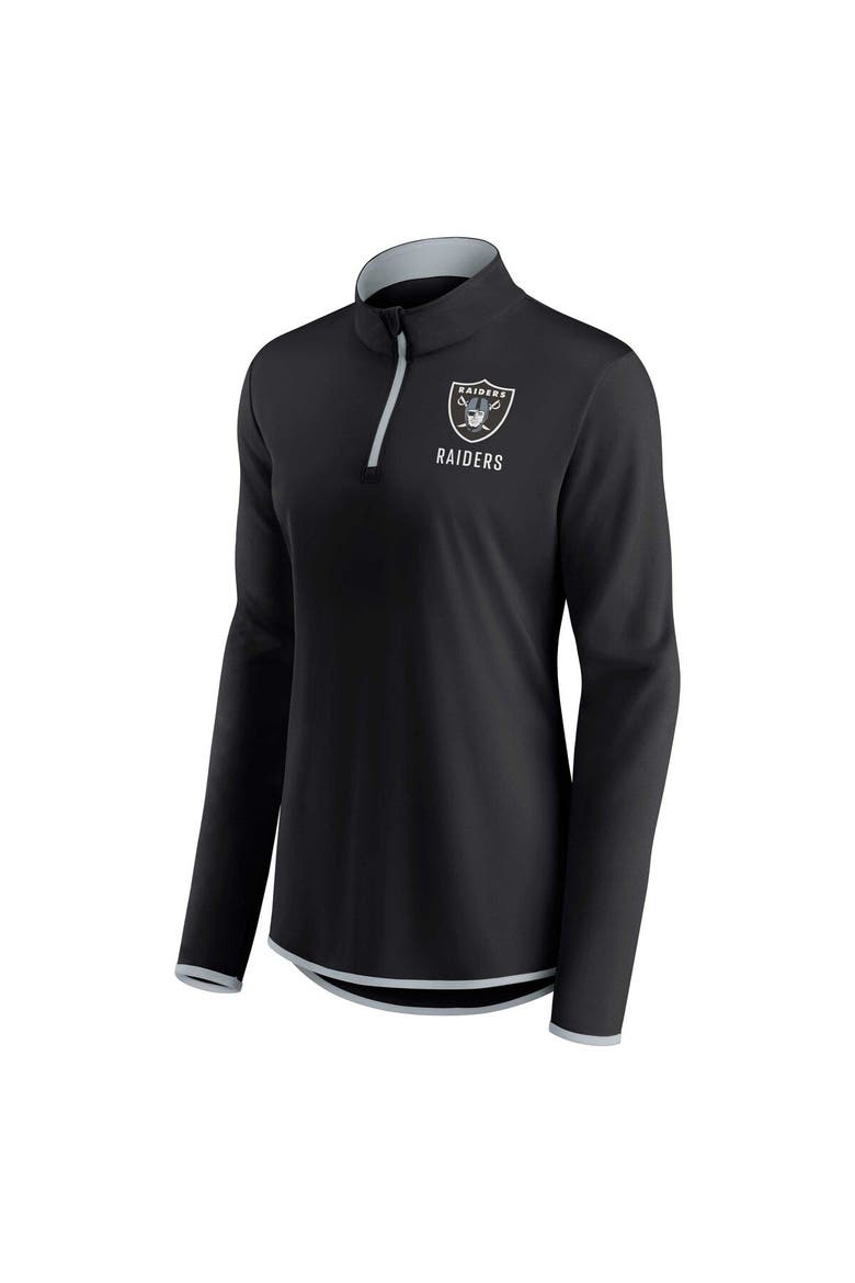 Women's Fanatics Branded Black Las Vegas Raiders Worth the Drive Quarter-Zip Top, Alternate, color, Black