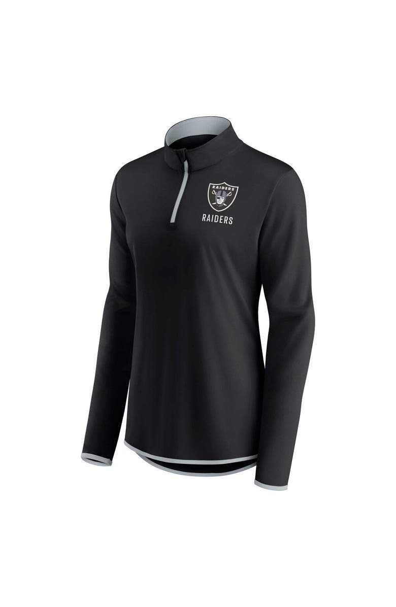 FANATICS Women's Fanatics Branded Black Las Vegas Raiders Worth the Drive Quarter-Zip Top, Alternate, color,