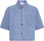 ICHI Isalia Broken Denim Shirt