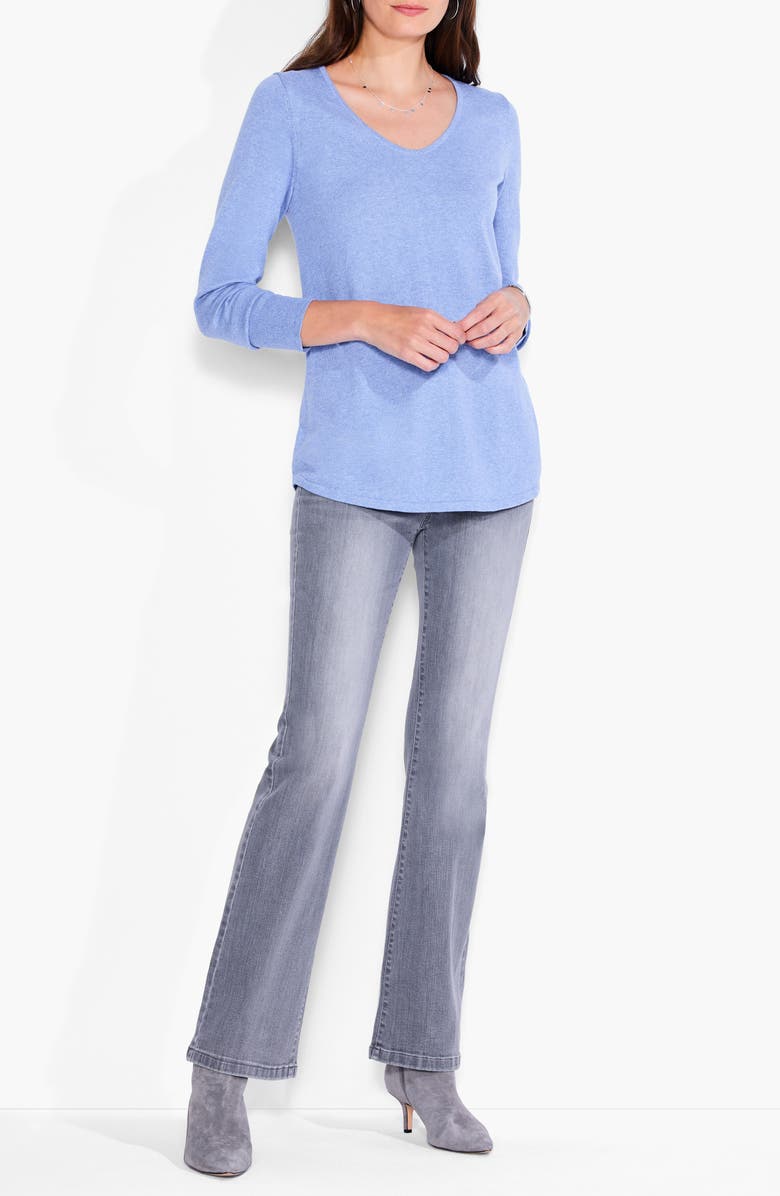 NIC+ZOE Vital V-Neck Sweater, Alternate, color, Iris