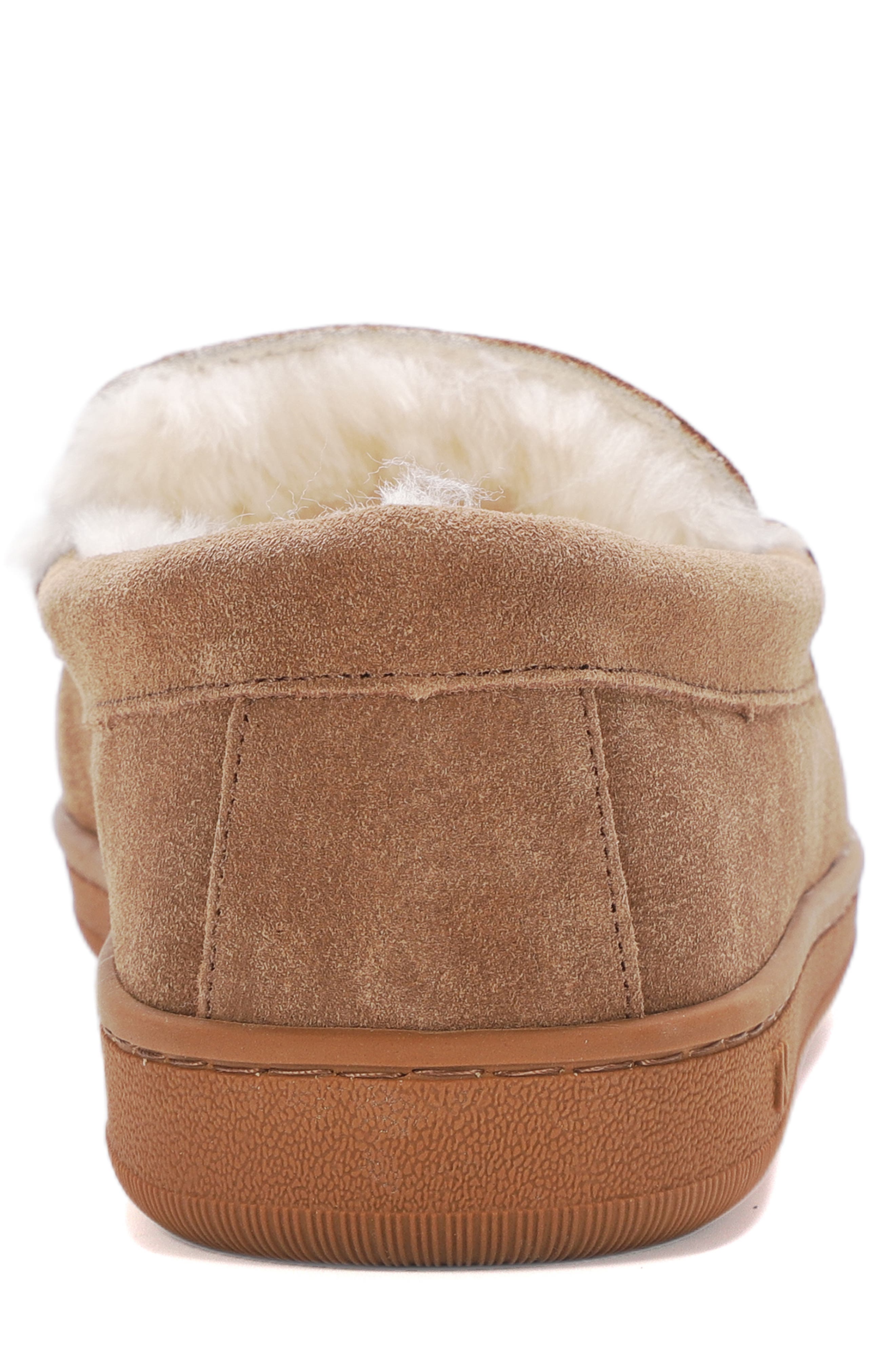 Mykos Harrison Faux Shearling Lined Moc Slipper, Alternate, color, Chestnut