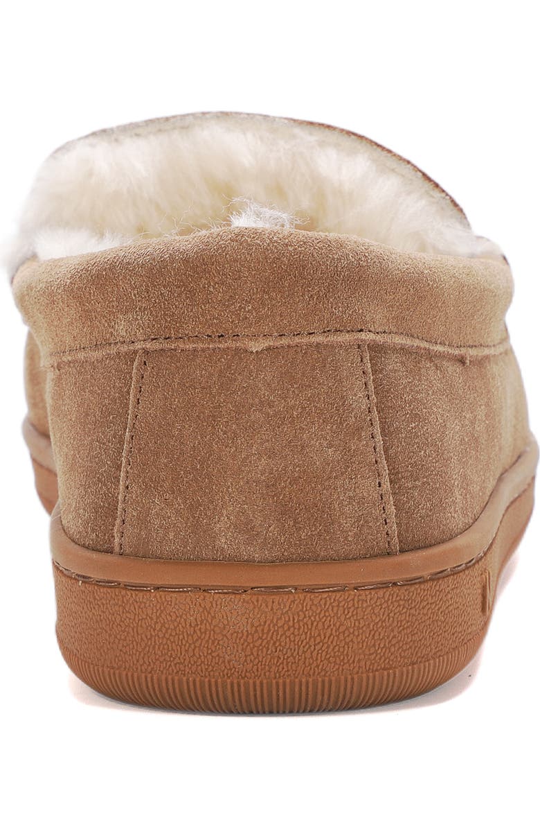 Mykos Harrison Faux Shearling Lined Moc Slipper, Alternate, color, Chestnut