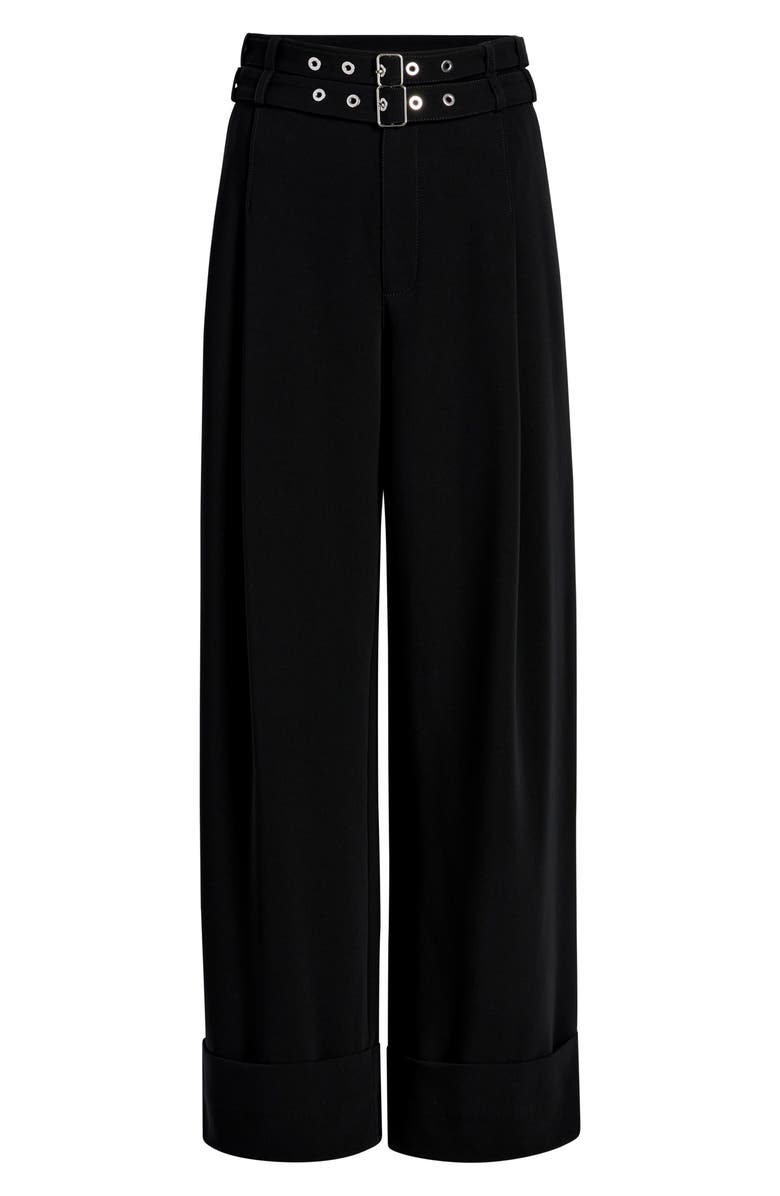 Cinq à Sept Cortina Belted Wide Leg Pants, Alternate, color, Black