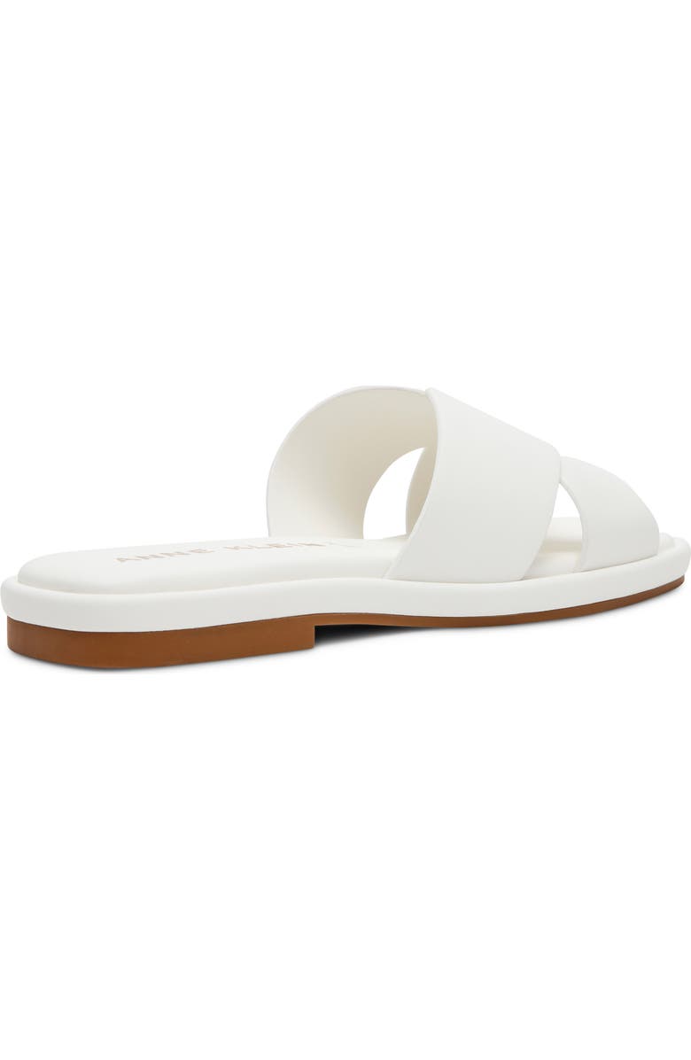 Anne Klein Khloe Crossover Strap Slide Sandal, Alternate, color, White