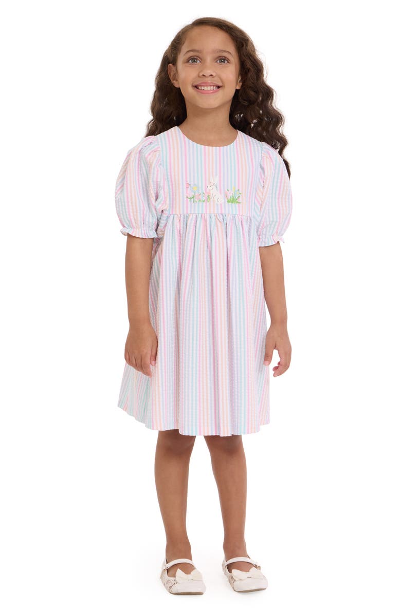 Iris & Ivy Kids' Seersucker Bunny Dress, Alternate, color, Multi