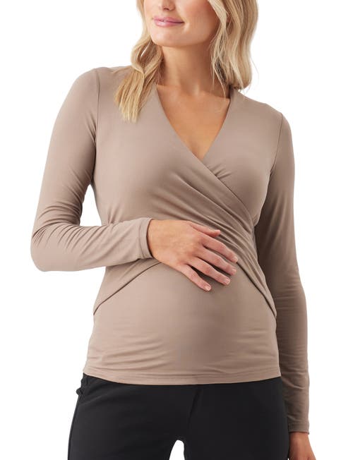 Ripe Maternity Luxe Knit Embrace Nursing Top In Neutral