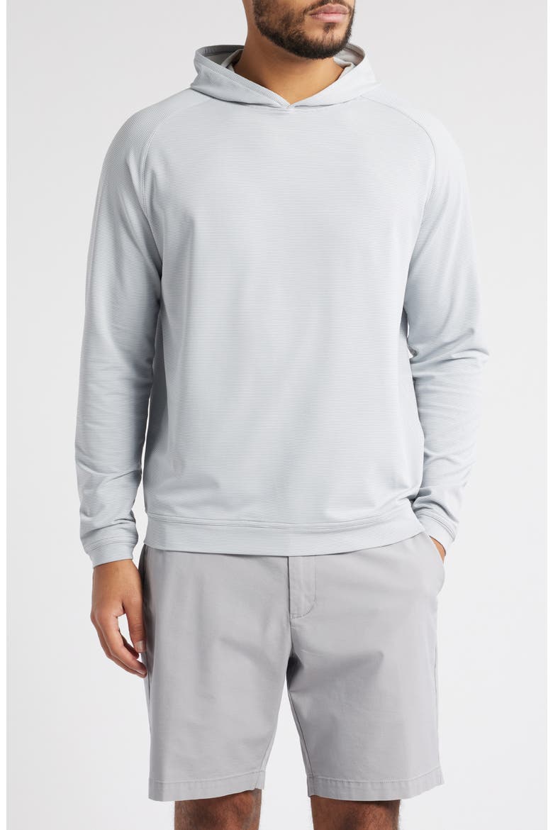 Pine Sugar Stripe Performance Hoodie, Main, color, GALE GREY