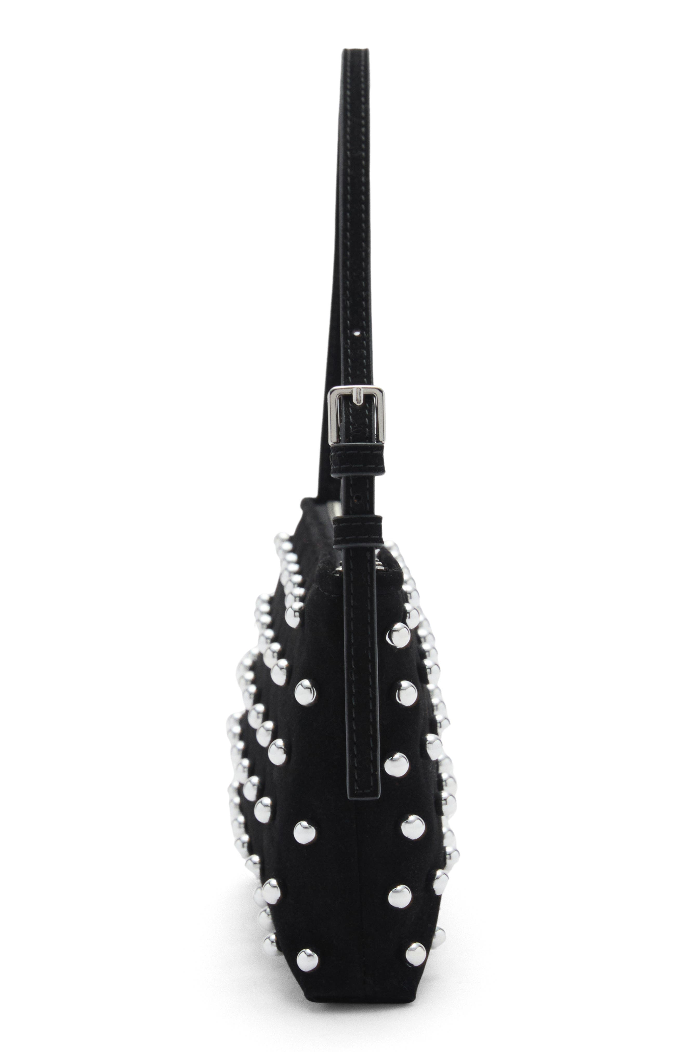 MANGO Stud Shoulder Bag, Alternate, color, 