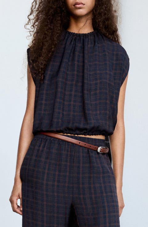 Dara Plaid Sleeveless Top
