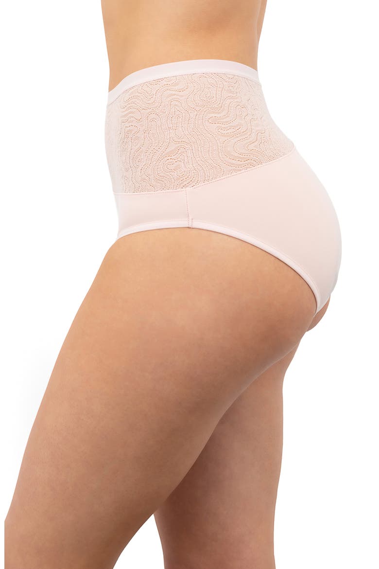 Period & Leakproof Regular Absorbency High Waist Briefs, Alternate, color, QUARTZ BLUSH