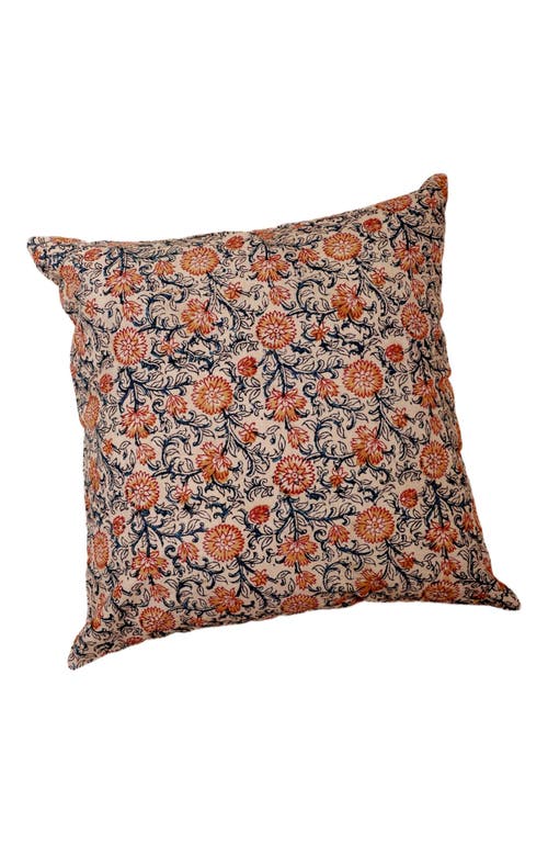 Ninéh Sunset Horizon Kalamkari Handcrafted Pillow - Cover in Multi-Colored Foral Pattern  product