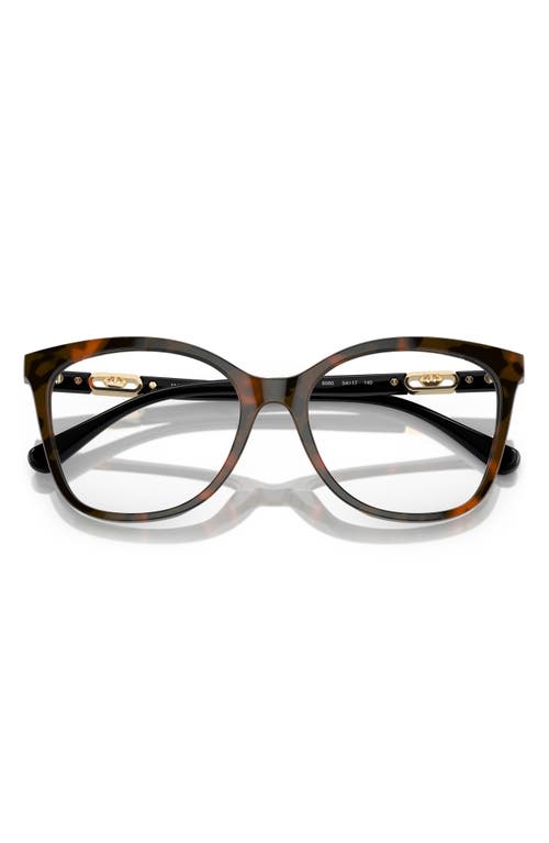 Emporio Armani 54mm Square Optical Glasses In Brown