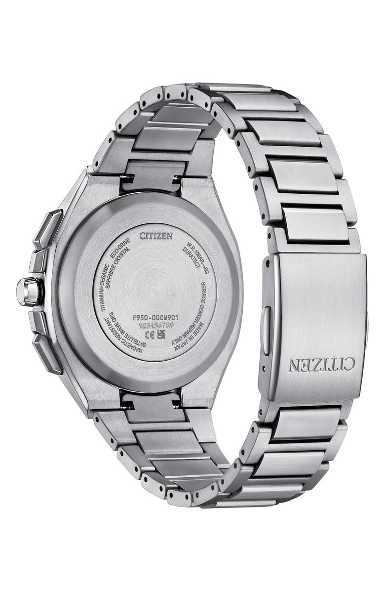 Citizen Attesa Satellite Wave GPS Eco-Drive Super Titanium<sup>™</sup> Bracelet Watch, 43.2mm, Alternate, color, Silver-Tone