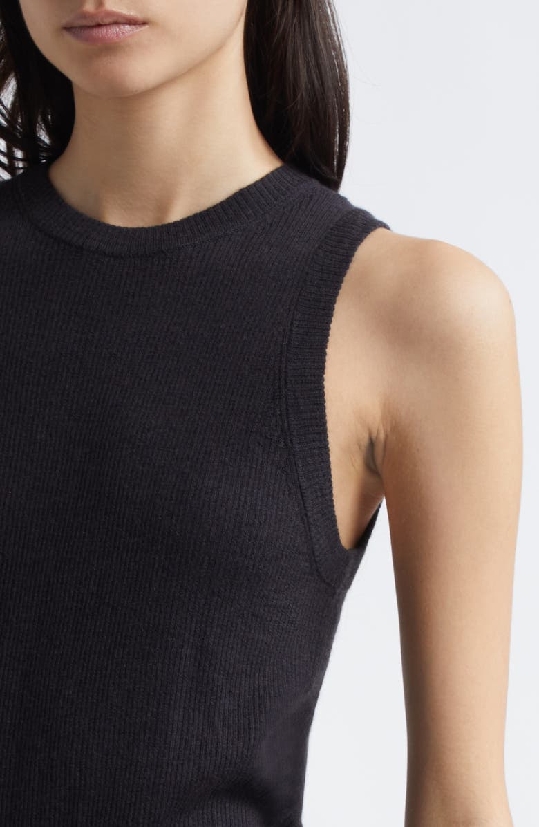 Vince Rib Cashmere & Silk Tank, Alternate, color, Dark Night Lake