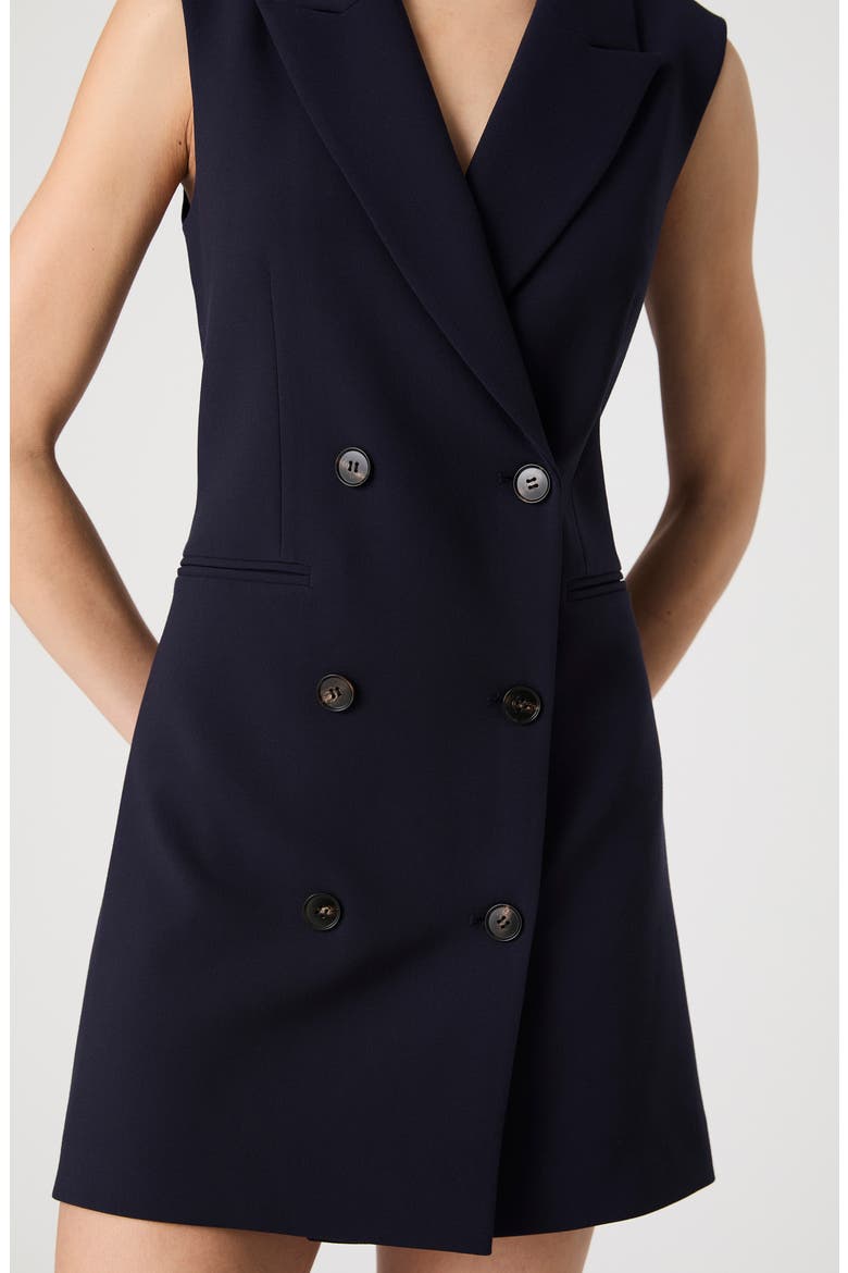 Whisper Sleeveless Blazer Dress, Alternate, color, NAVY