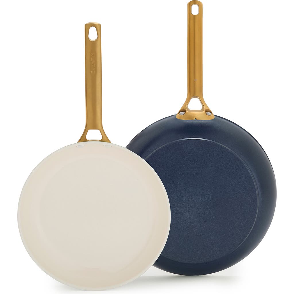 Greenpan Reserve Set Of 2 Ceramic Nonstick Frying Pans In Blue