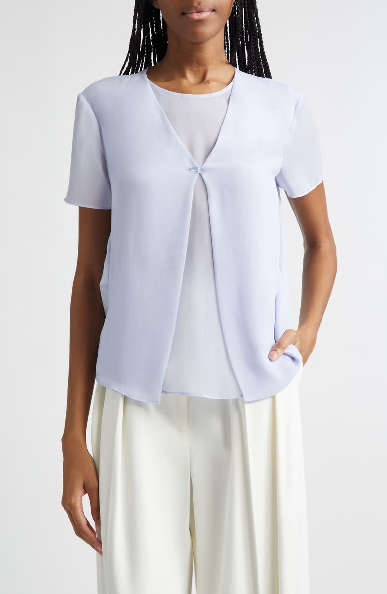 Giorgio Armani Lilac Sheer Top, Main, color, Lilac