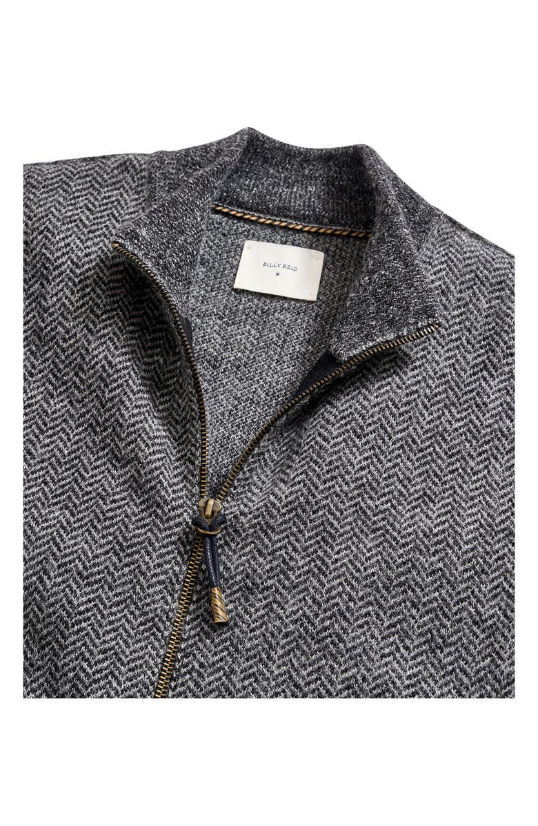 Billy Reid Herringbone Jacquard Baby Alpaca Track Jacket, Alternate, color, 