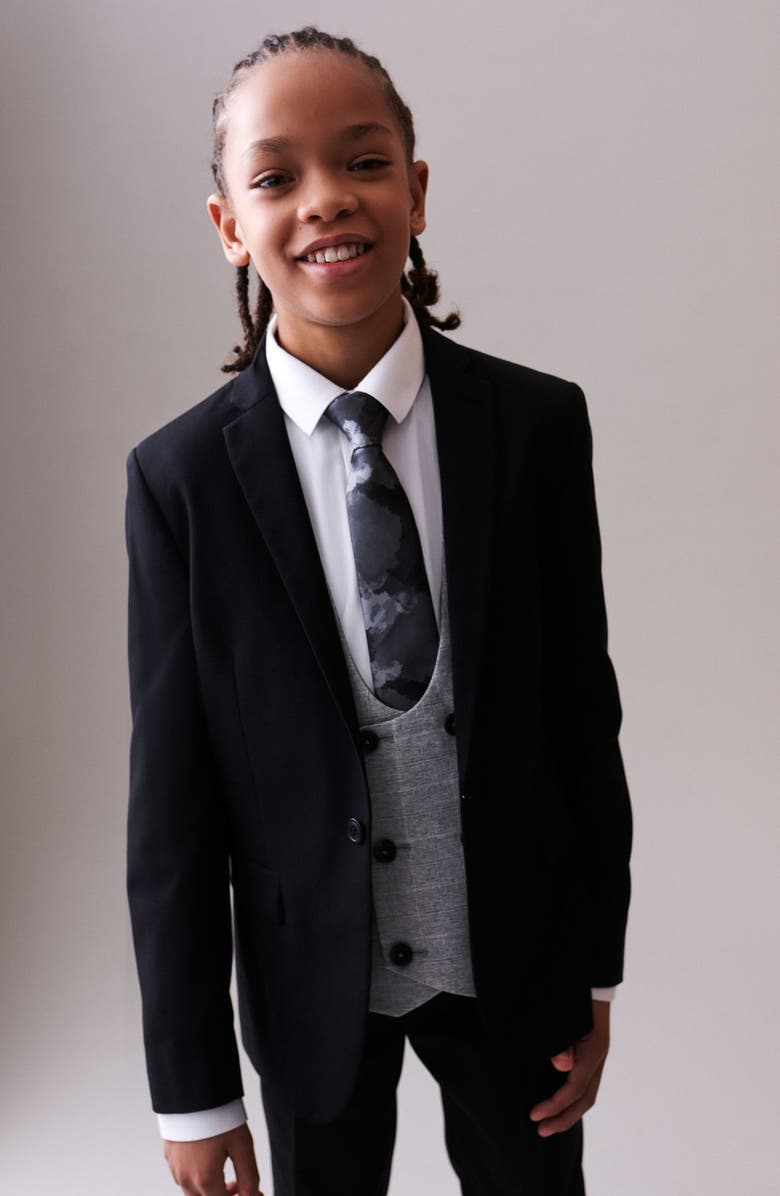 NEXT Kids' Solid Suit Jacket, Alternate, color, Black