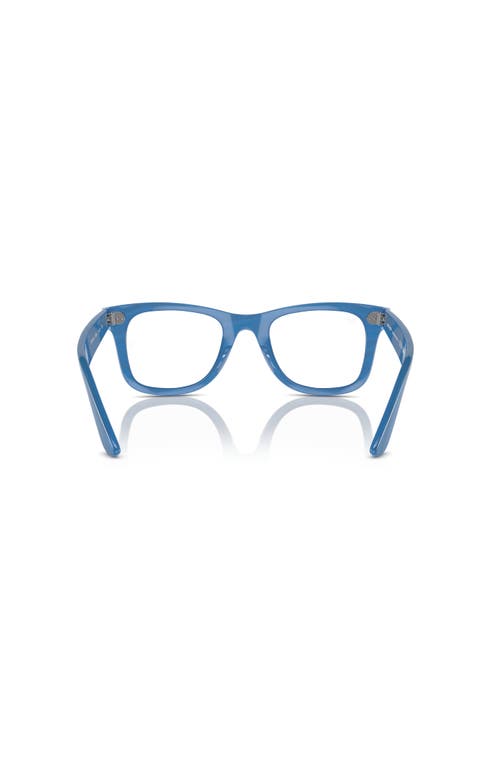 Ray Ban Ray-ban 50mm Square Optical Glasses In Blue