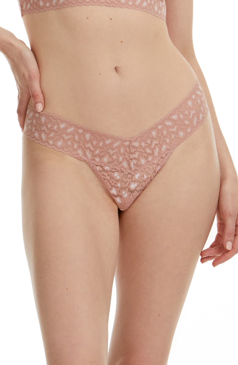 Hanky Panky 3-Pack X-Dye Petite Leopard Print Thongs, Alternate, color,