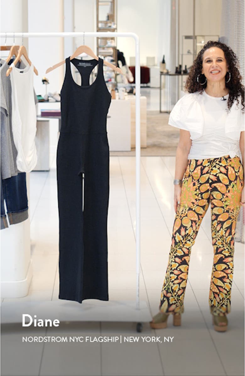 All Around Space Dye Flare Leg Jumpsuit, sales video thumbnail