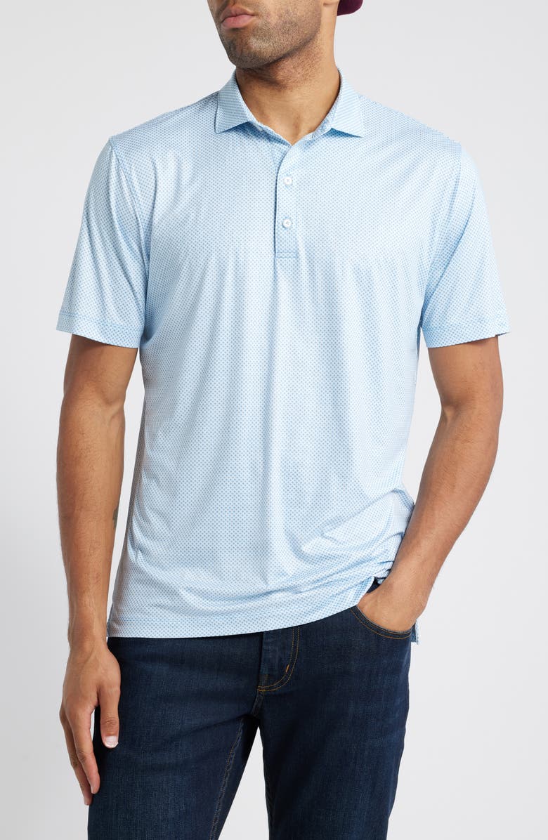 johnnie-O Link Geo Print PREP-FORMANCE Golf Polo, Main, color, Barrels Blue