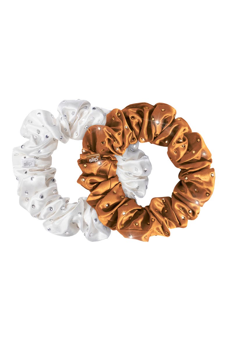 Star Dust Pure Silk Skinny Scrunchie Set (Limited Edition), Main, color, NO COLOR