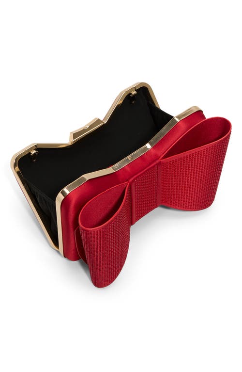 Aldo Bow Frame Clutch In Red