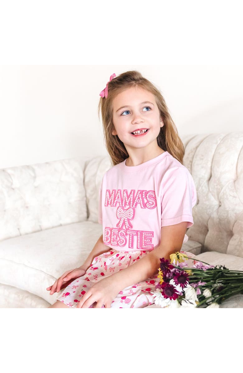 Sweet Wink Mama's Bestie Pearl Patch Short Sleeve T-Shirt, Alternate, color, Ballet Pink