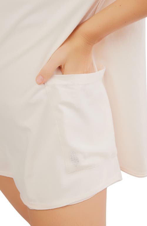 Free People Hot Shot Tee Romper In Bleached Clay