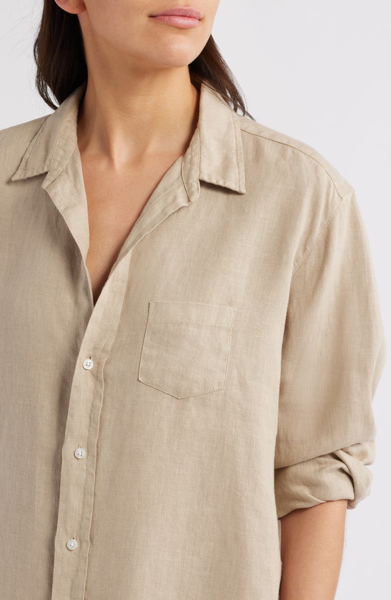 Frank & Eileen Button-Up Top & Wide Leg Linen Pants Set, Alternate, color,