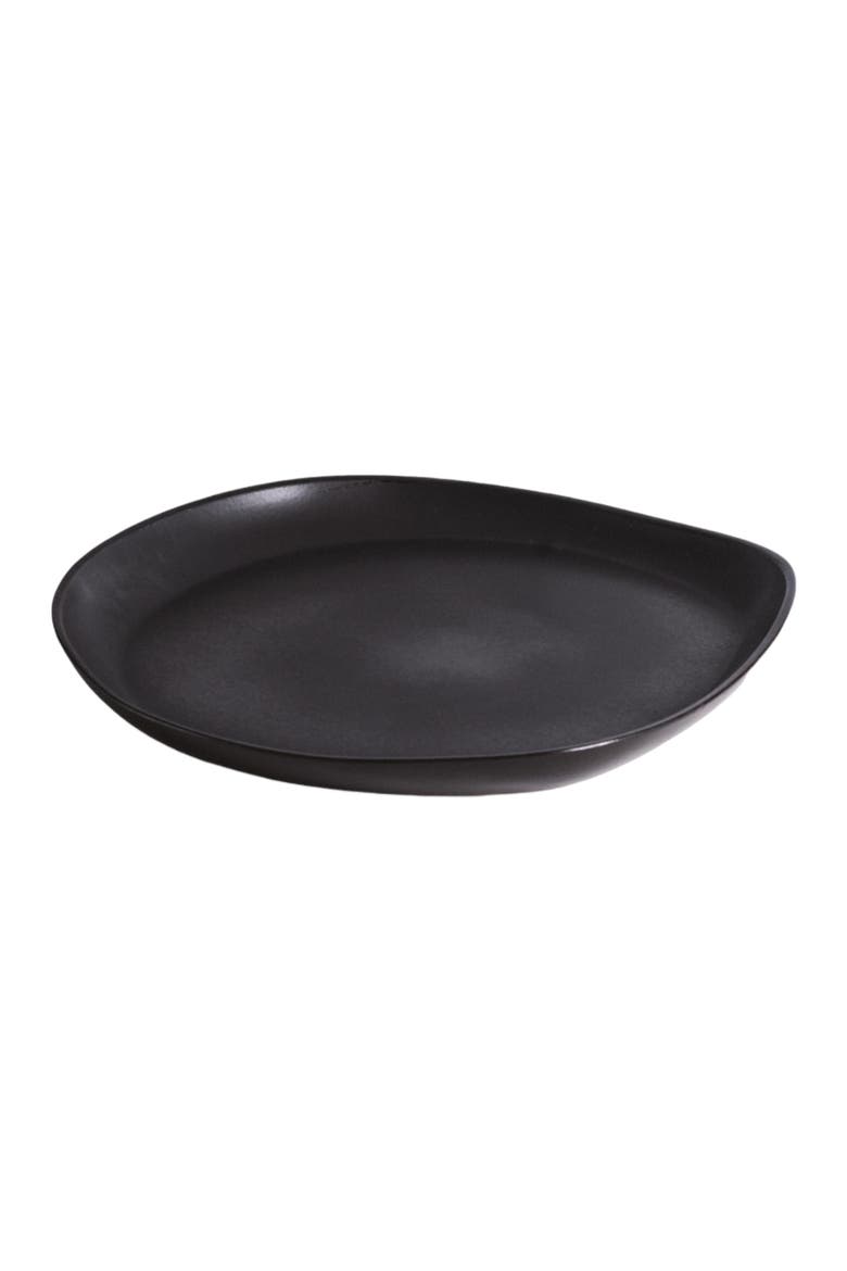 Stoneware Round Serving Platter, Main, color, Black