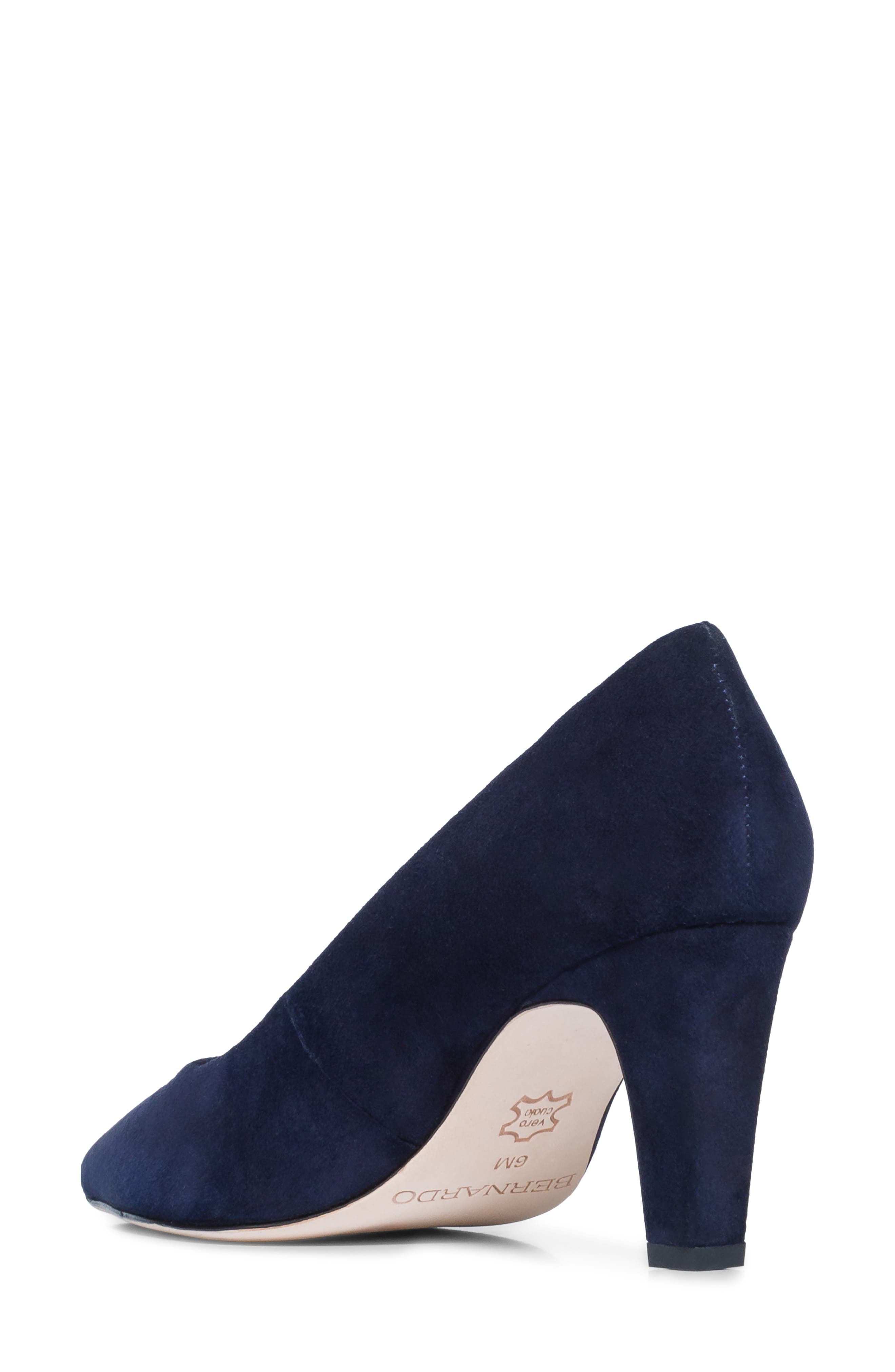 Giselle Pump, Alternate, color, DARK NAVY KID SUEDE