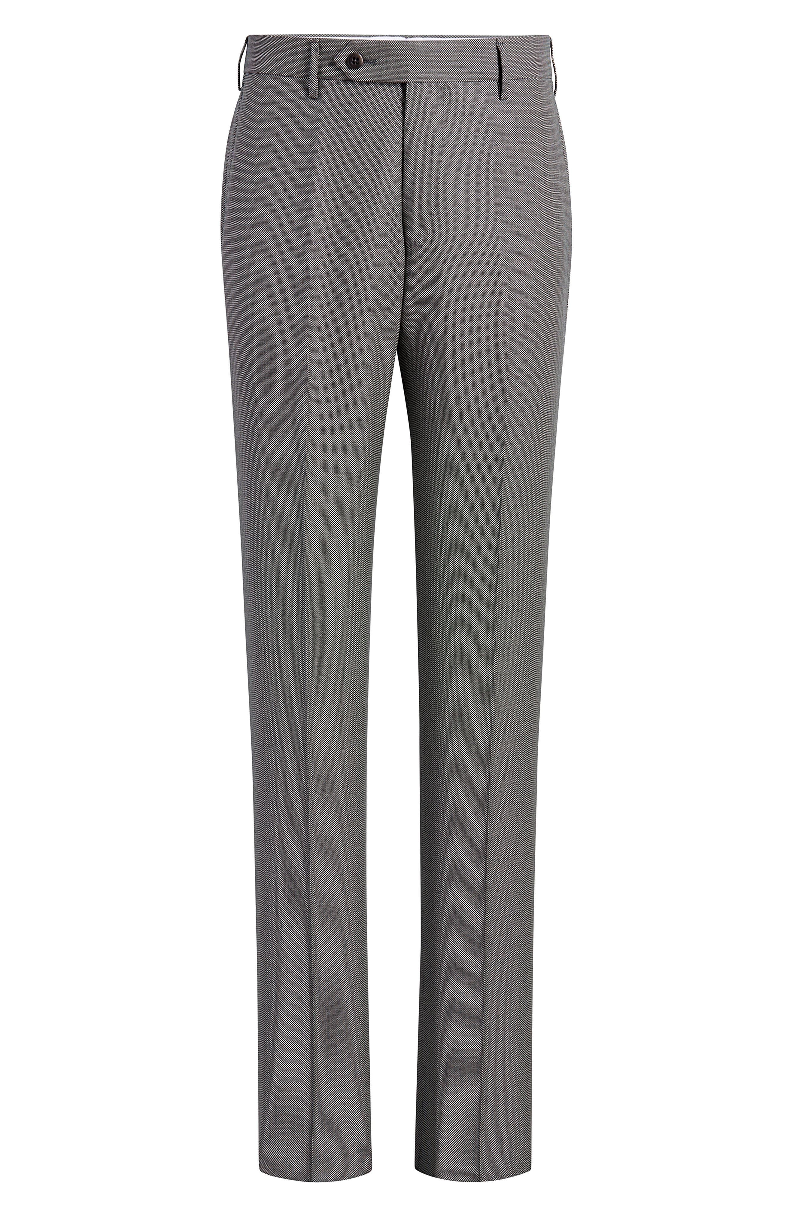 Zanella Parker Wool Trousers In Light Grey