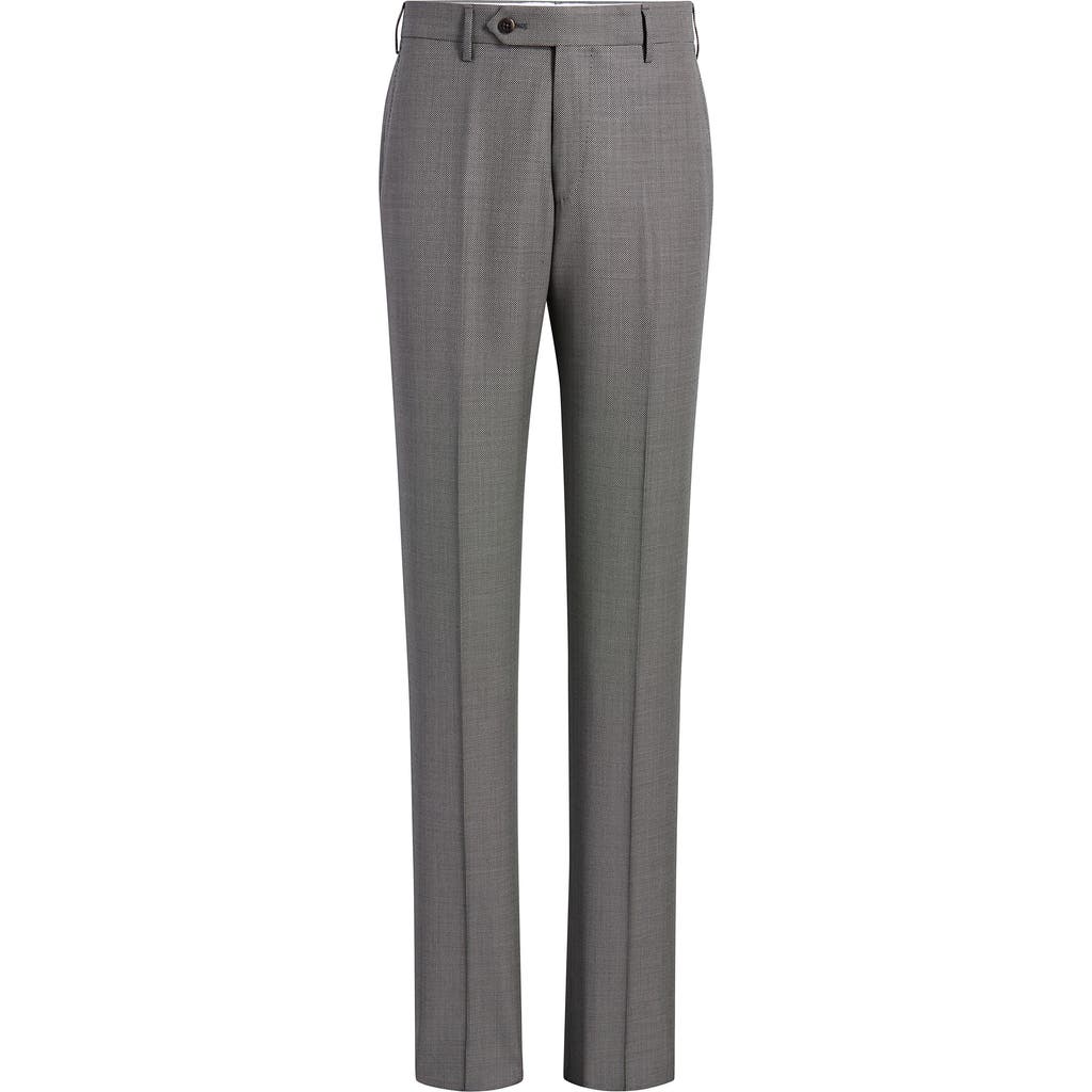 Zanella Parker Wool Trousers In Light Grey