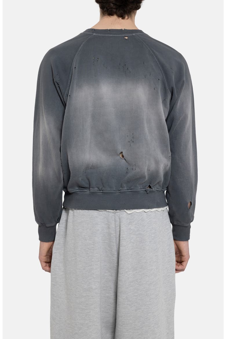 Grey Star Distressed Sweatshirt, Alternate, color, GREY