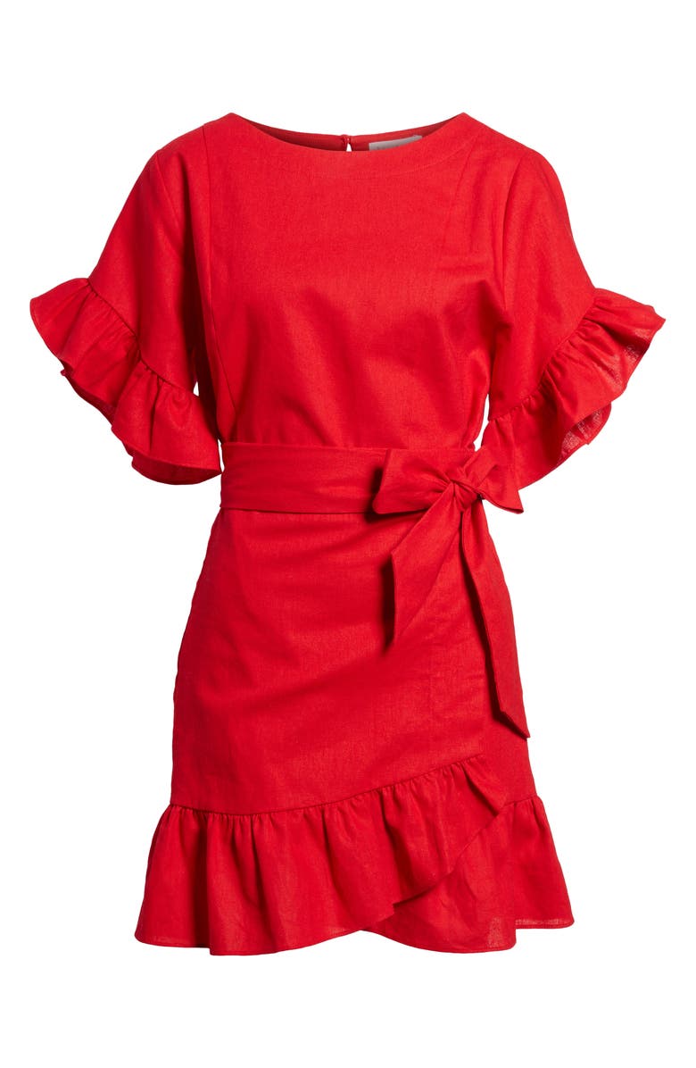 Socialite Ruffle Faux Wrap Dress, Alternate, color,