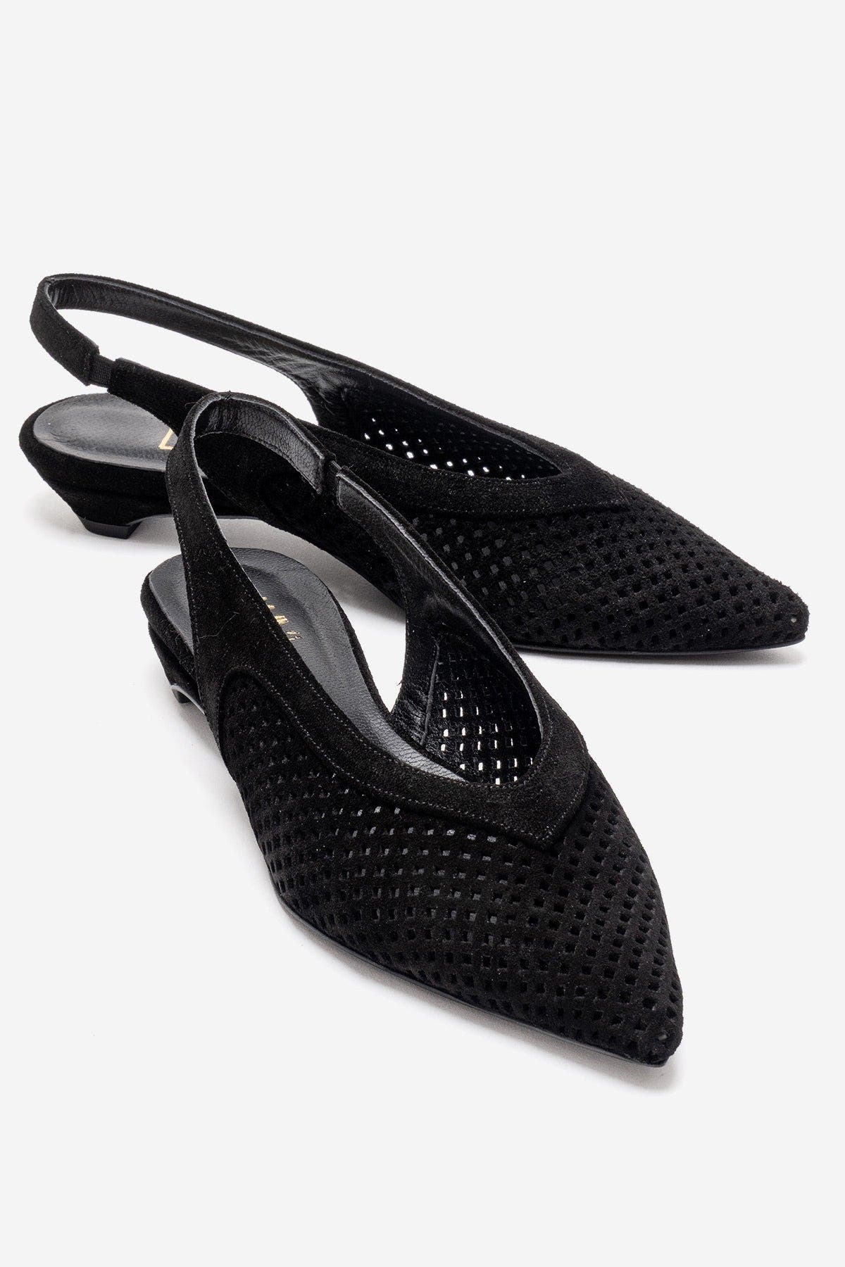 Forever & Always Shoes Lieve Leather Slingback Pump, Main, color, Black Suede