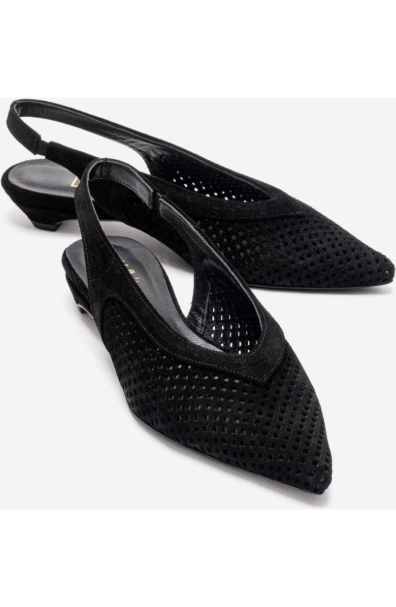 Forever & Always Shoes Lieve Leather Slingback Pump, Main, color, Black Suede