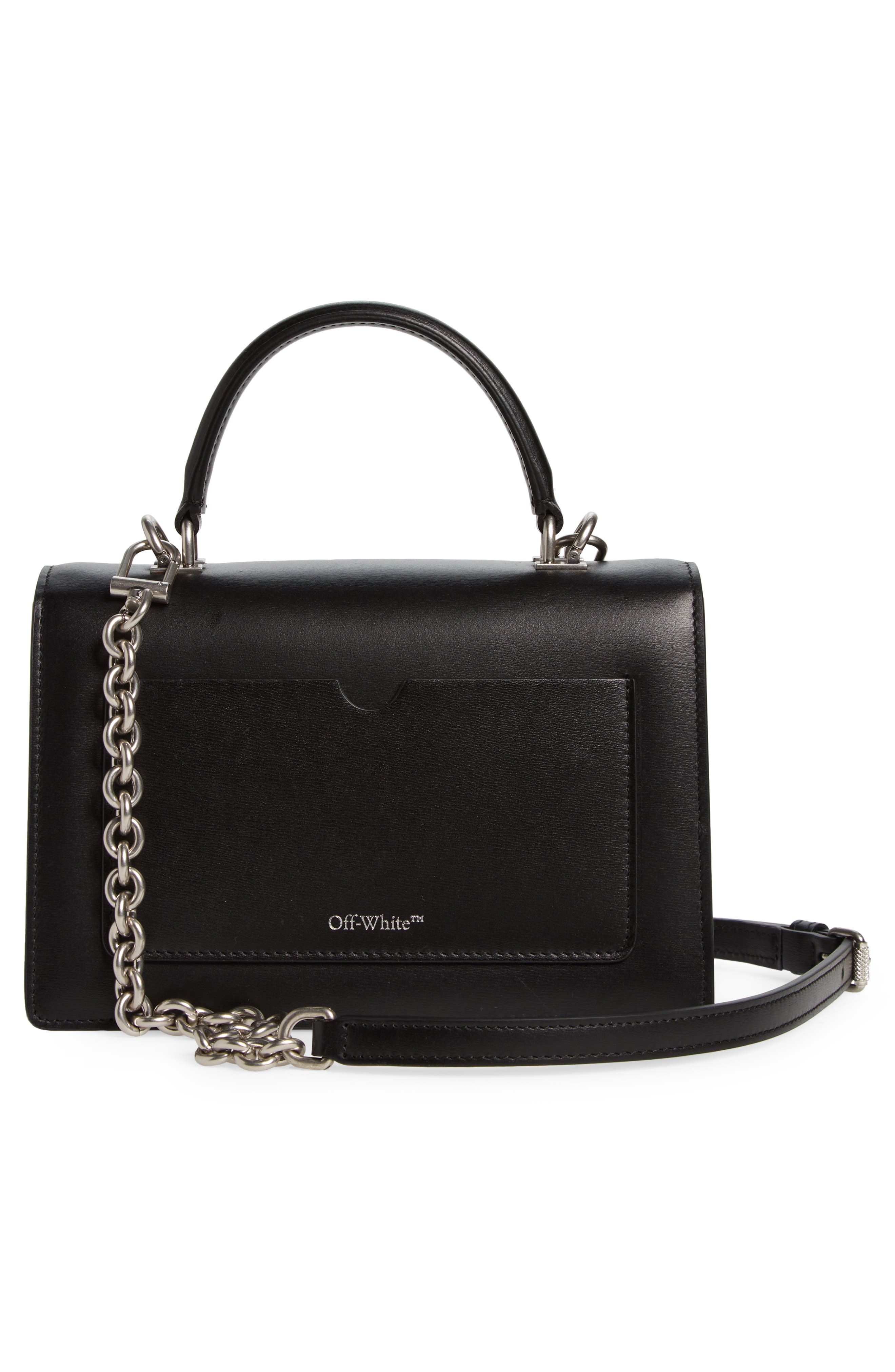 Off-White Jitney 1.4 Leather Top Handle Bag, Alternate, color, 