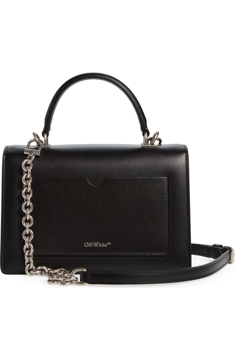 Off-White Jitney 1.4 Leather Top Handle Bag, Alternate, color,