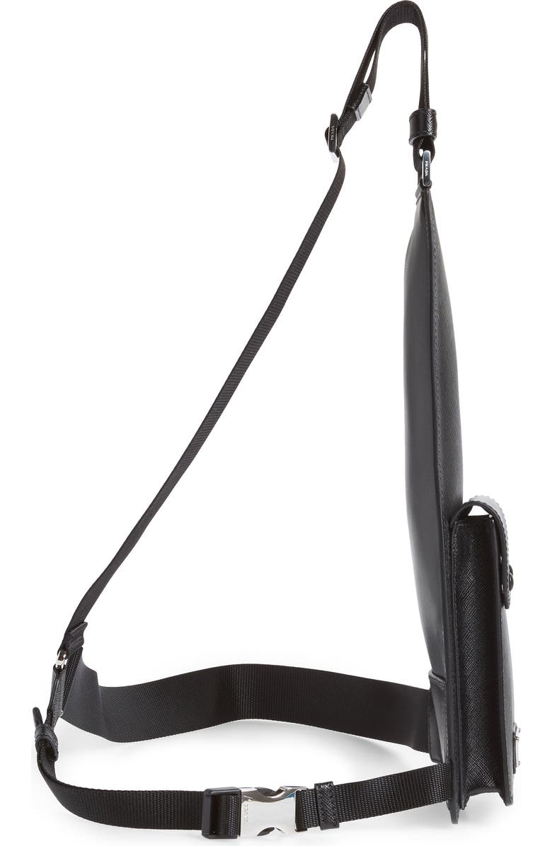 Prada Travel Saffiano Leather Crossbody Bag, Alternate, color,