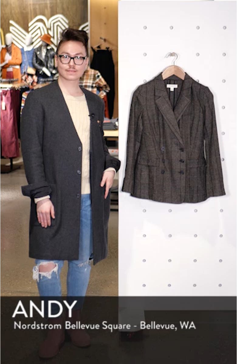 Plaid Double Breasted Blazer, sales video thumbnail